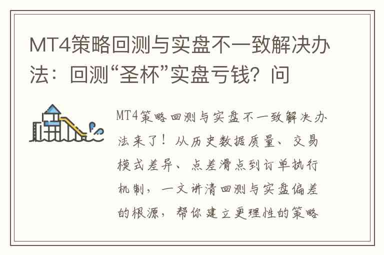 MT4策略回测与实盘不一致解决办法：回测“圣杯”实盘亏钱？问题出在这5个地方